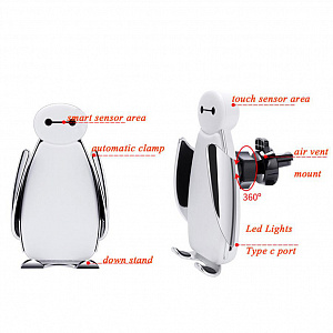 TDS C5 Держатель для смартфонов + беспроводное ЗУ 10W (в воздуховод)